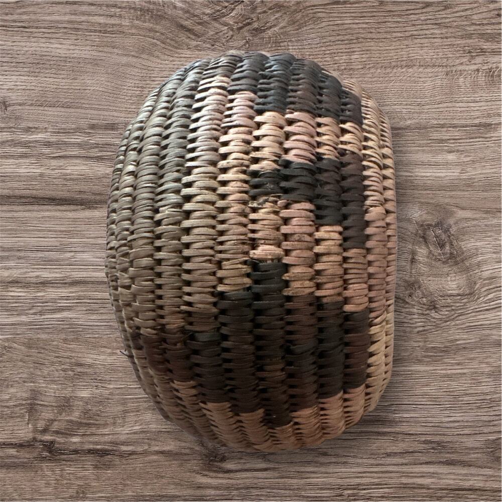 Vintage Native American 
HANDWOVEN COIL Southwest Lidded Basket‎ Jar OOAC - Picture 6 of 12